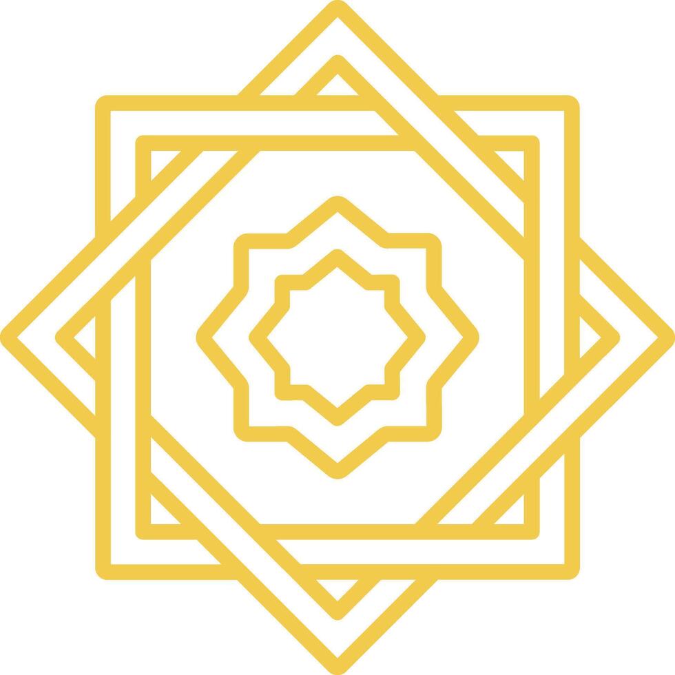 Rub el Hizb Line Icon vector