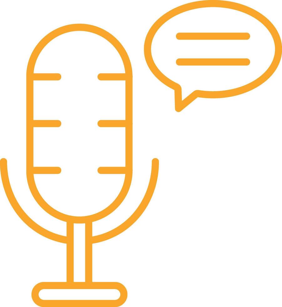 Podcast Line Icon vector