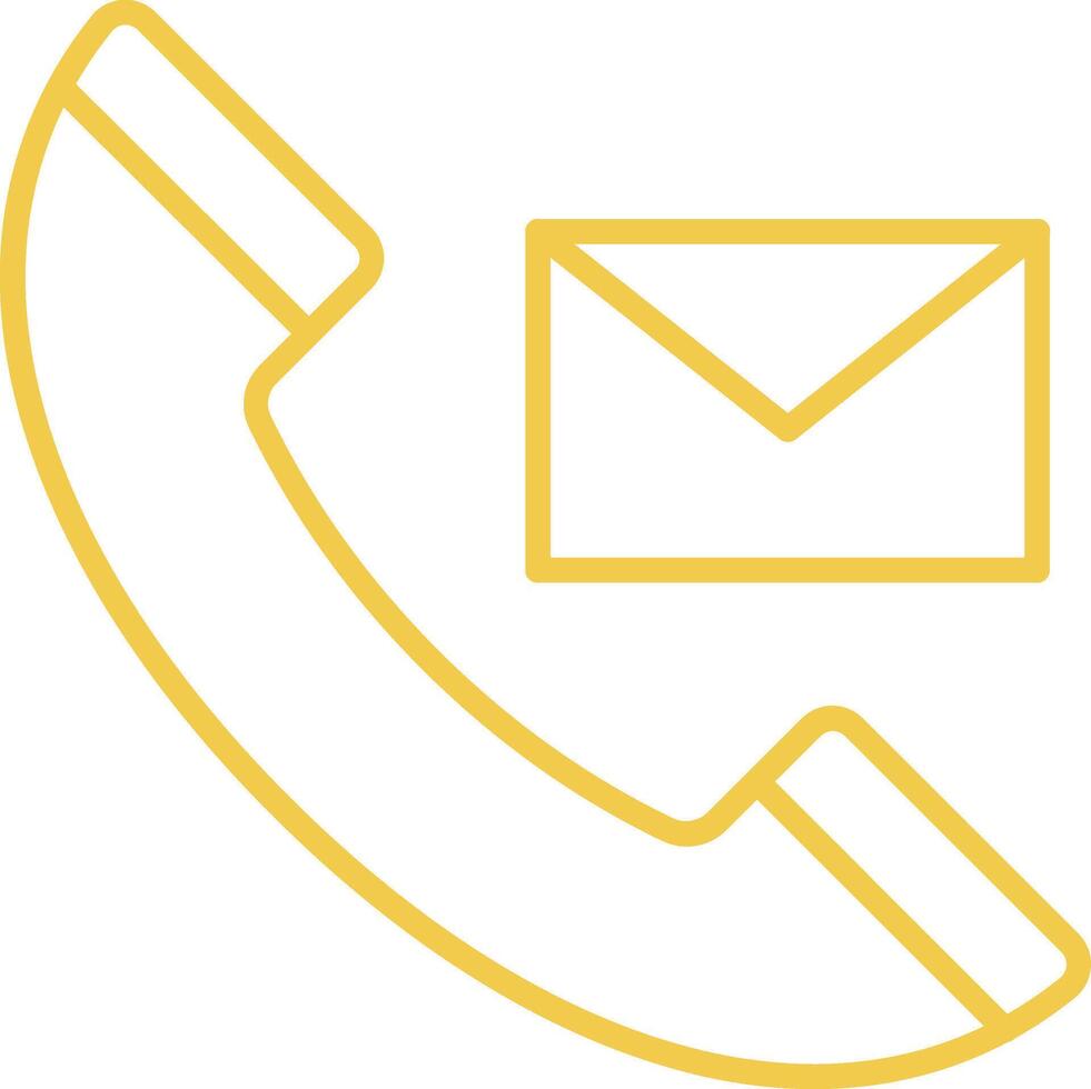Phone Message Line Icon vector