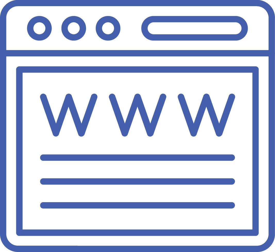 Domain Line Icon vector
