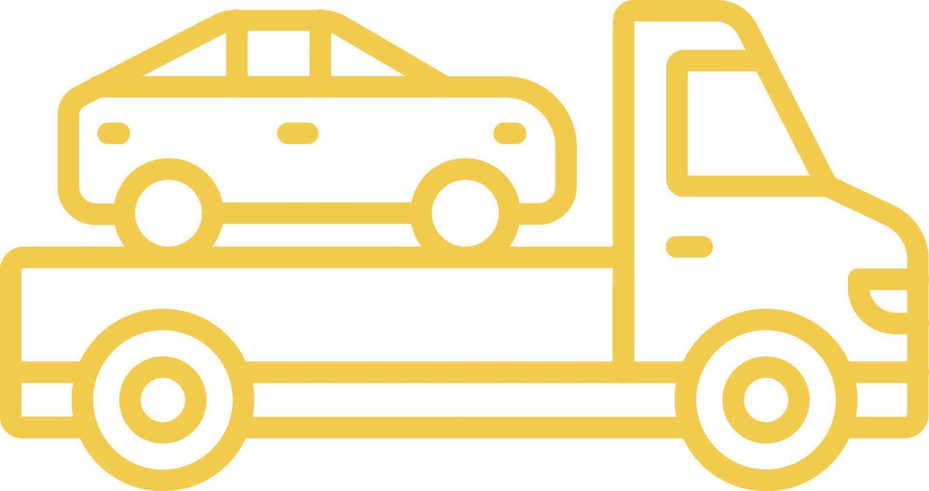 Car Towing Line Icon vector
