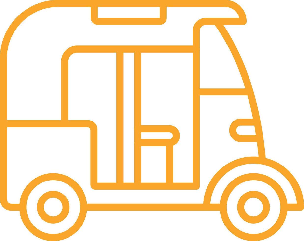 Rickshaw Line Icon vector