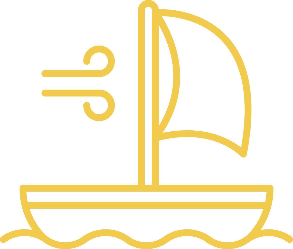 Sailboat Line Icon vector