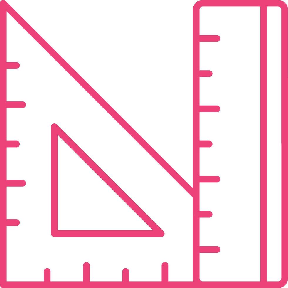 Set Square Line Icon vector