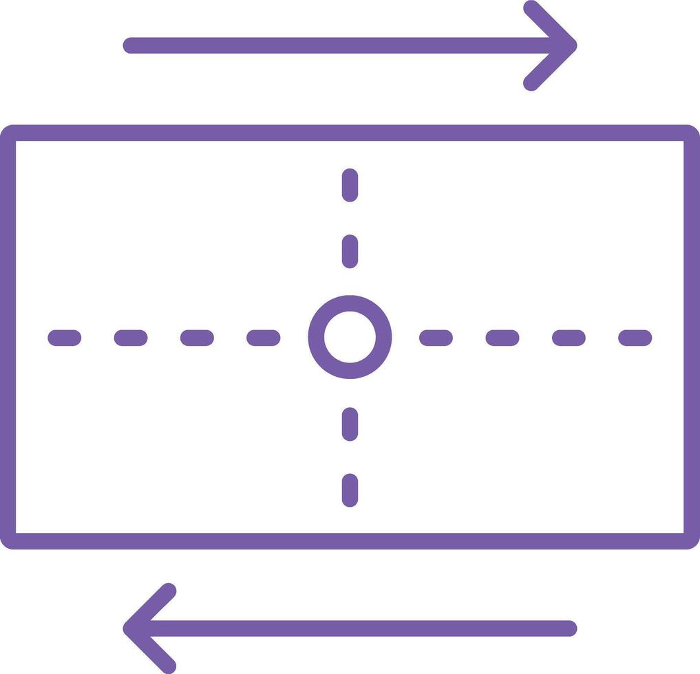 Rectangle Line Icon vector