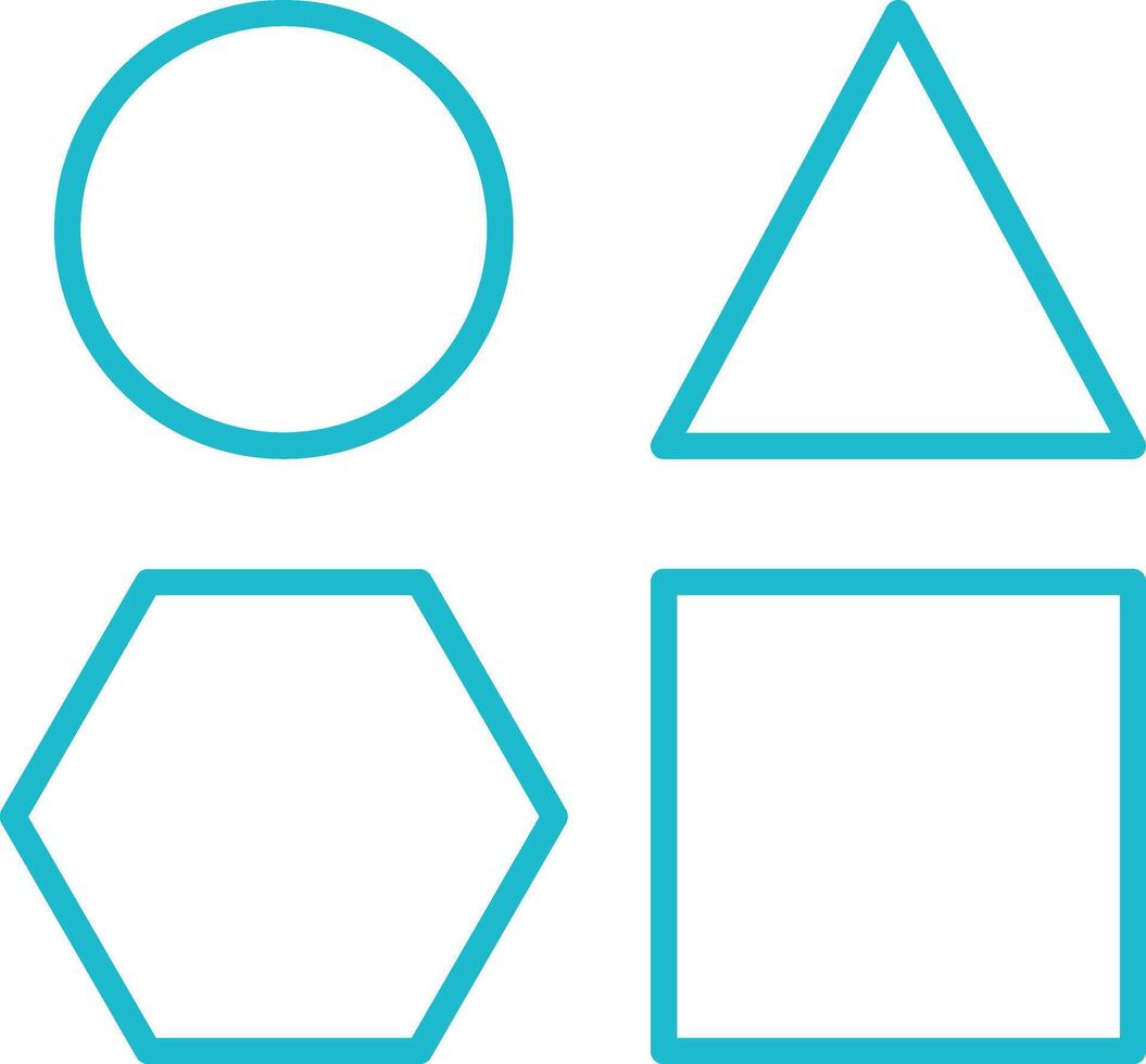 Geometrical Shapes Line Icon vector
