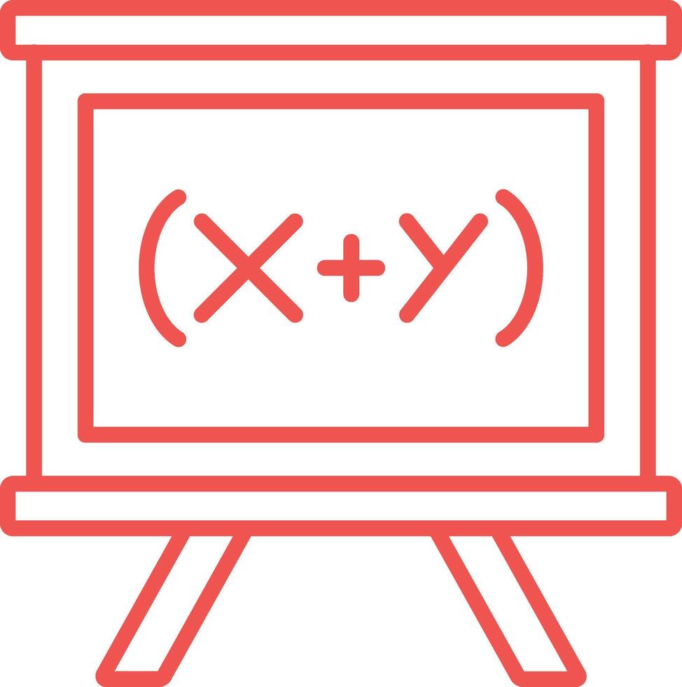 Algebra Line Icon vector