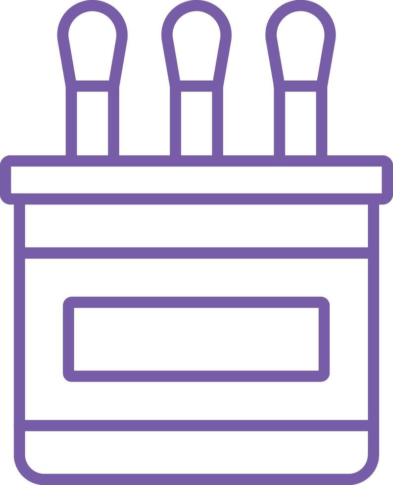 Cotton Swab Line Icon vector