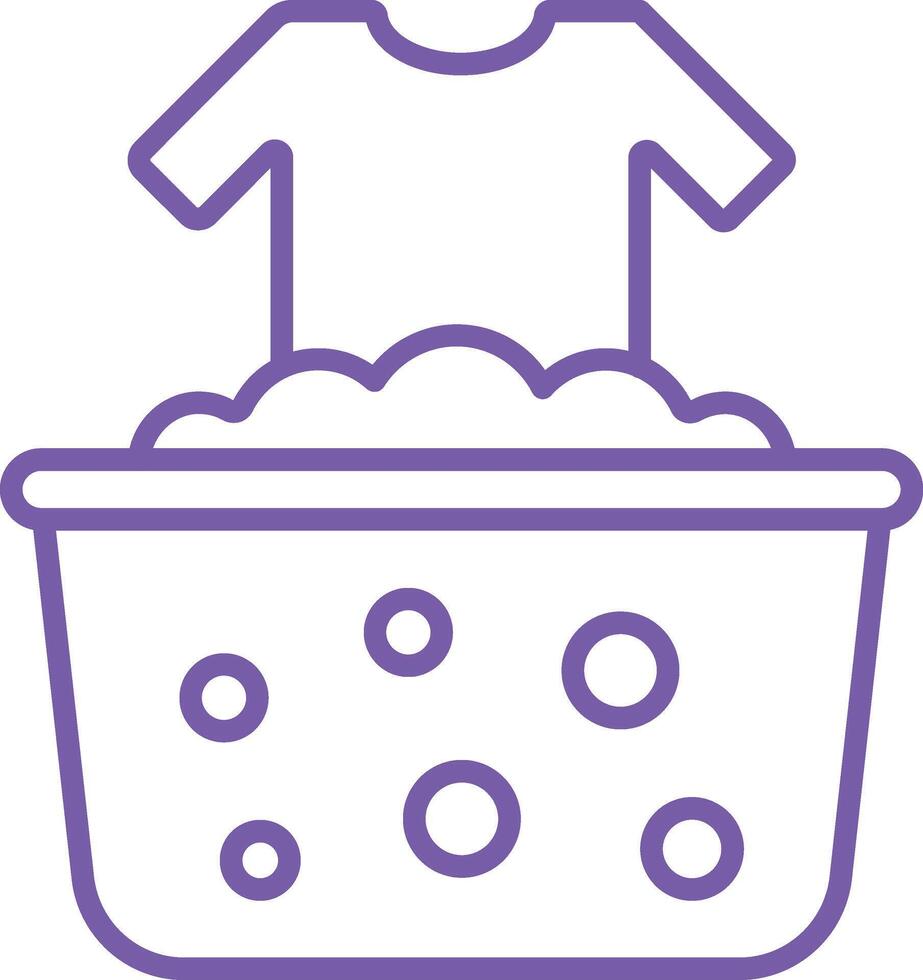Washing Clothes Line Icon vector