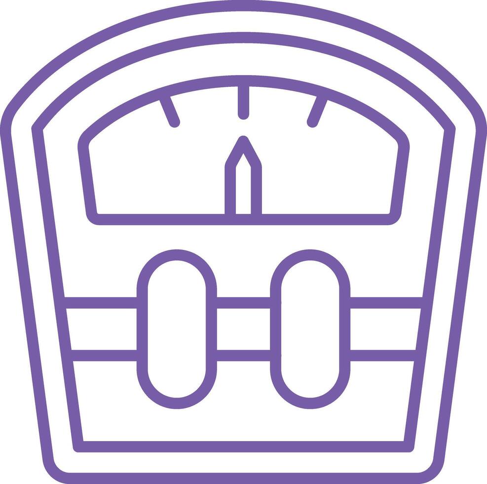 Weight Scale Line Icon vector