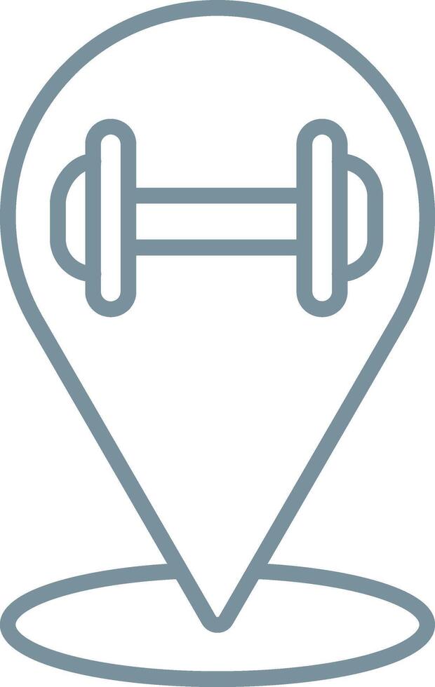 Gym Location Line Icon vector