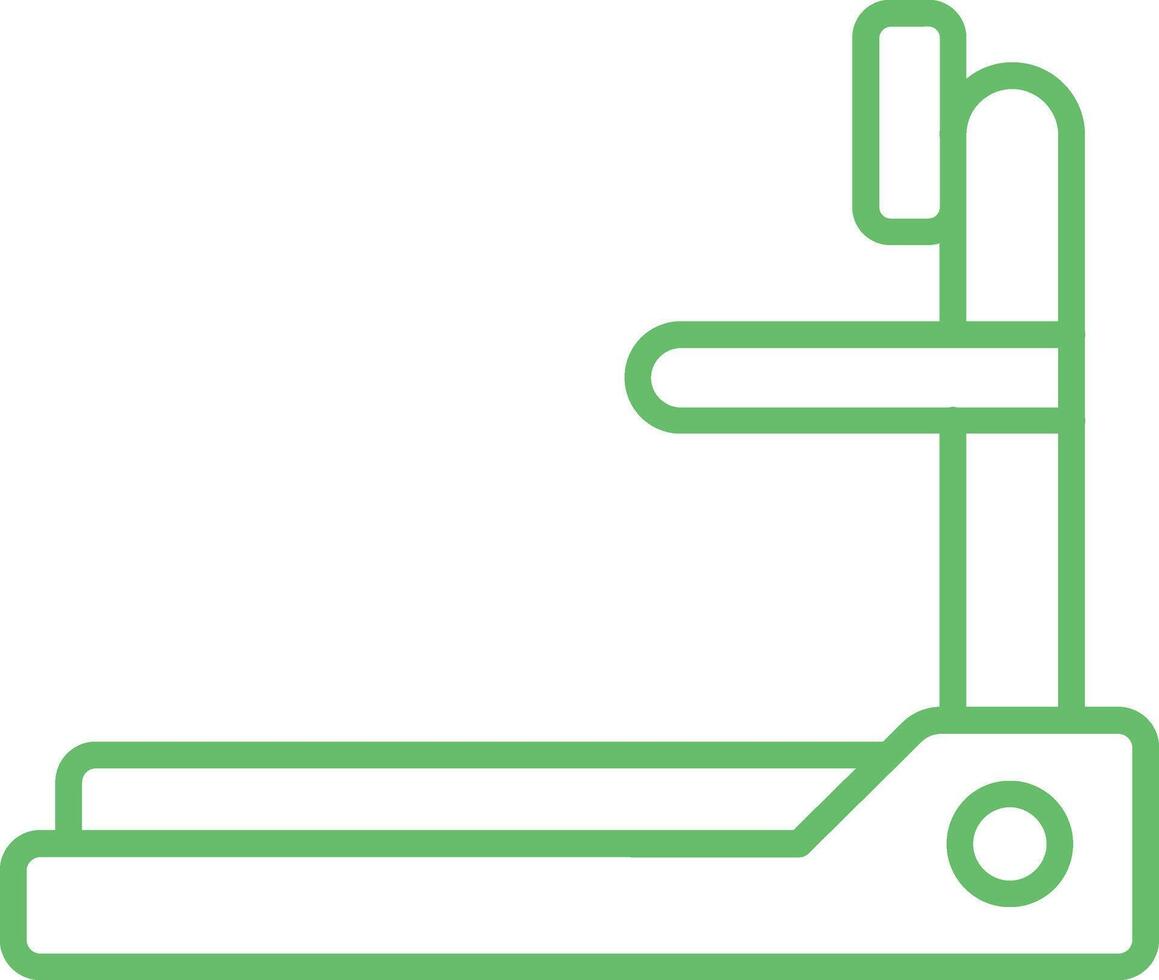 Treadmill Line Icon vector
