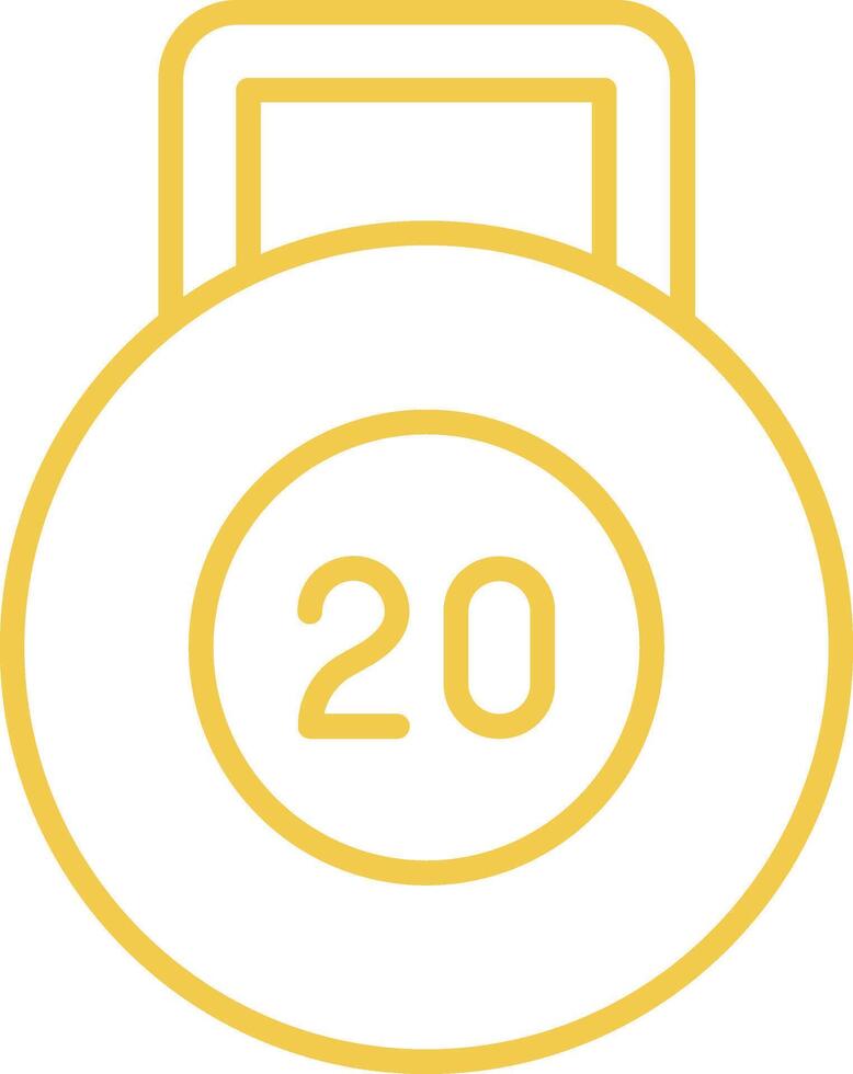 Kettlebell Line Icon vector