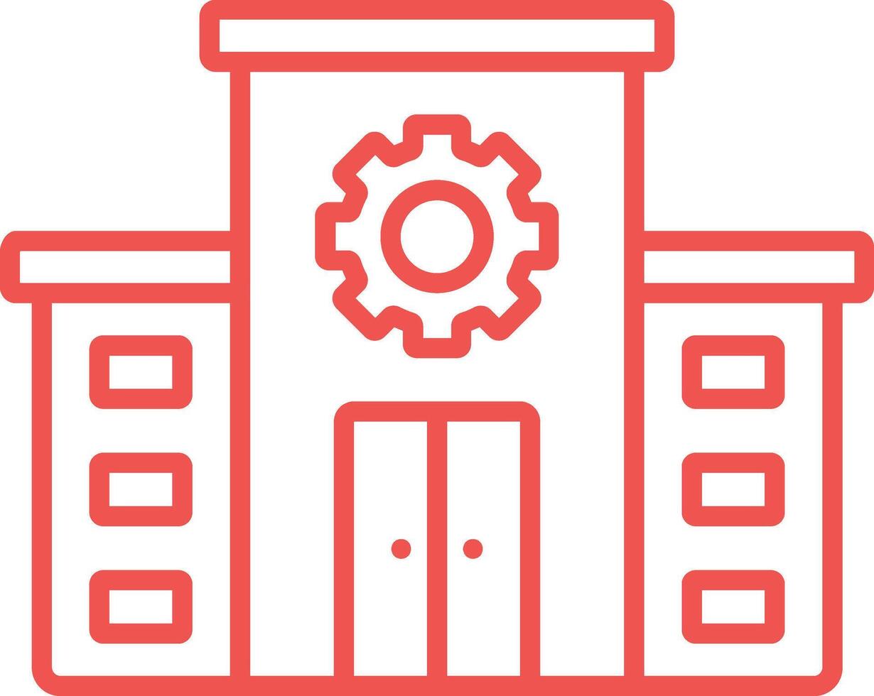 Workplace Line Icon vector