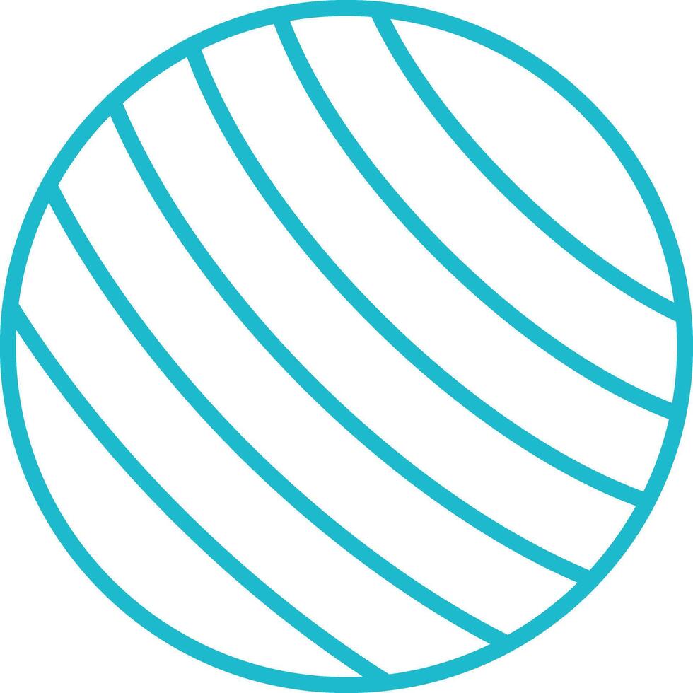 Gym Ball Line Icon vector
