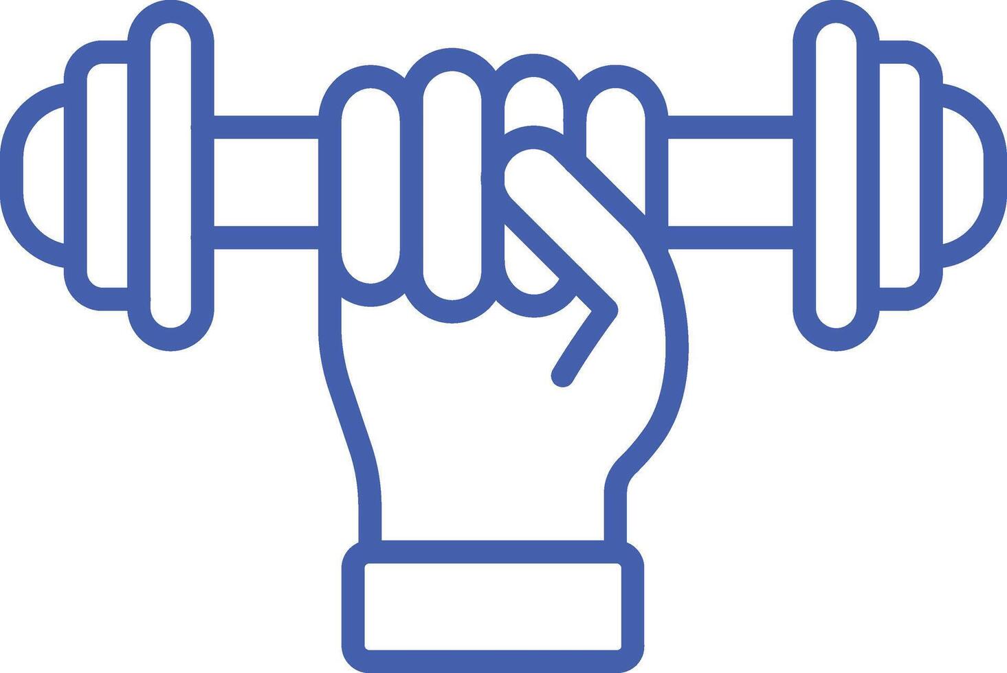 Weightlifting Line Icon vector