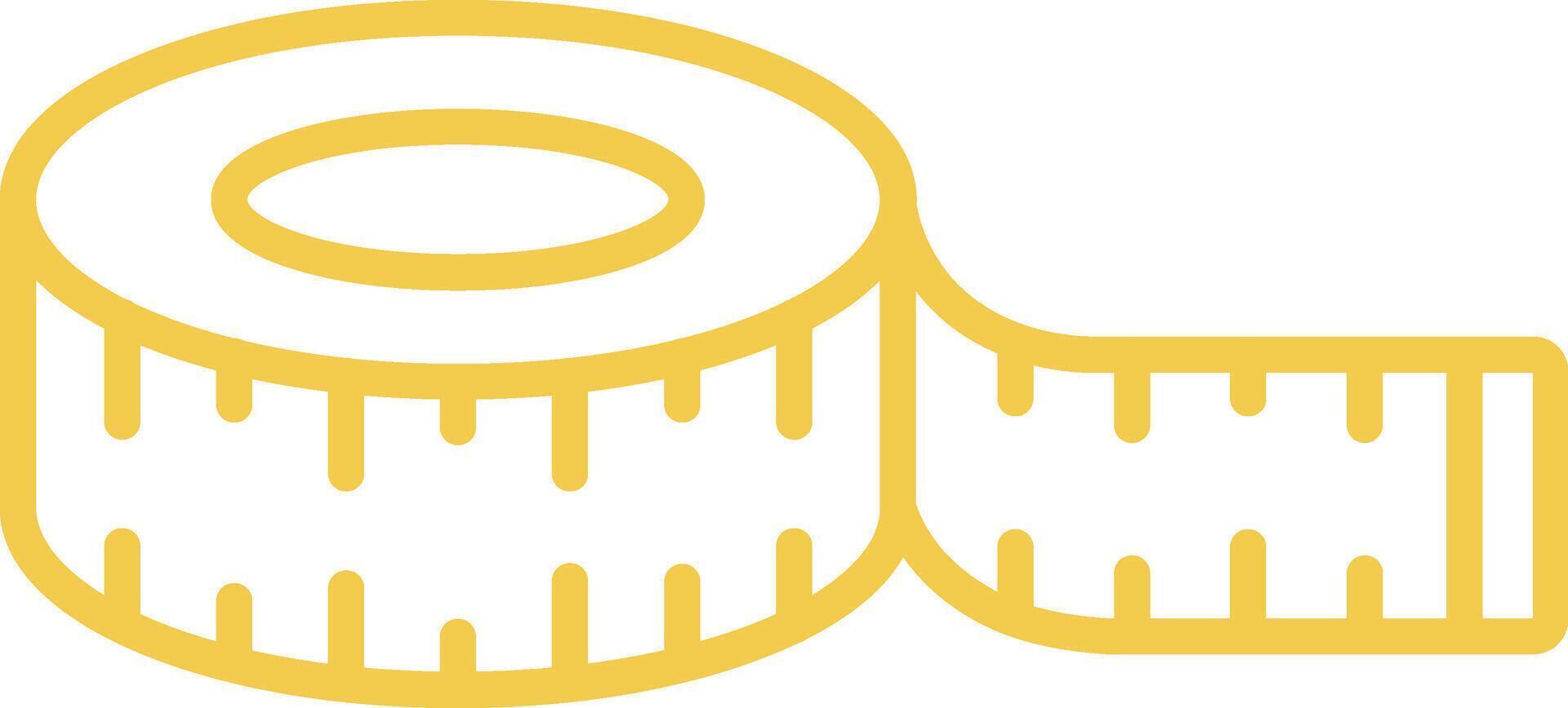 Measuring Tape Line Icon vector