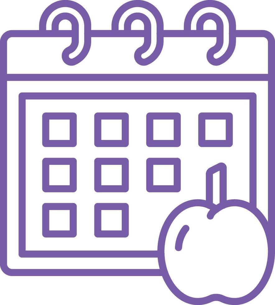 Diet Line Icon vector