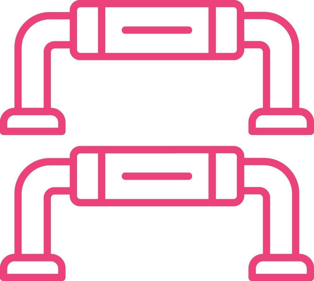 Push Up Bars Line Icon vector