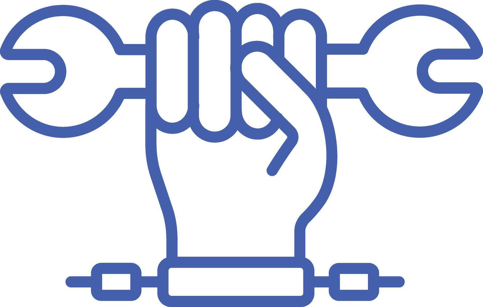 Forced Labour Line Icon vector