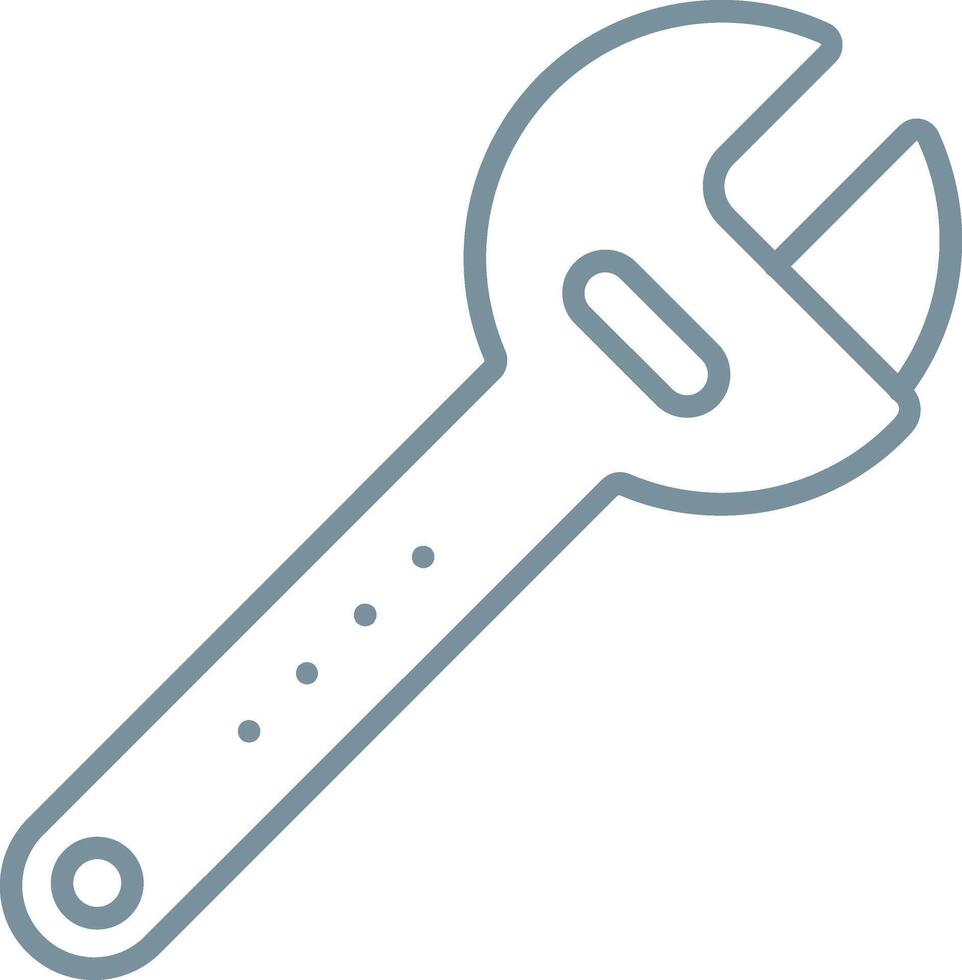 Wrench Line Icon vector