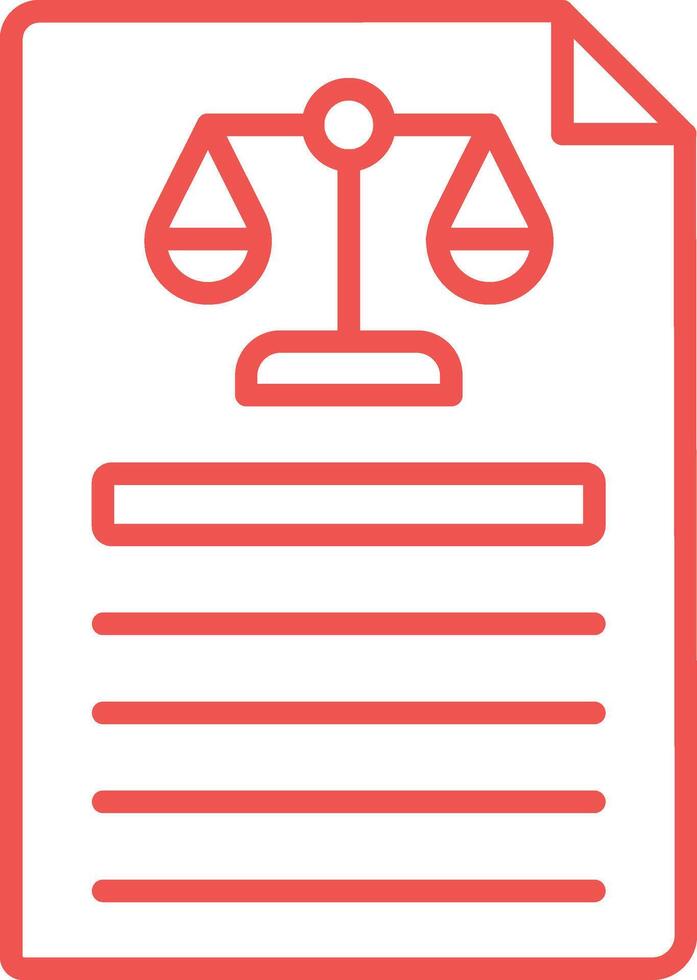 Legal Document Line Icon vector