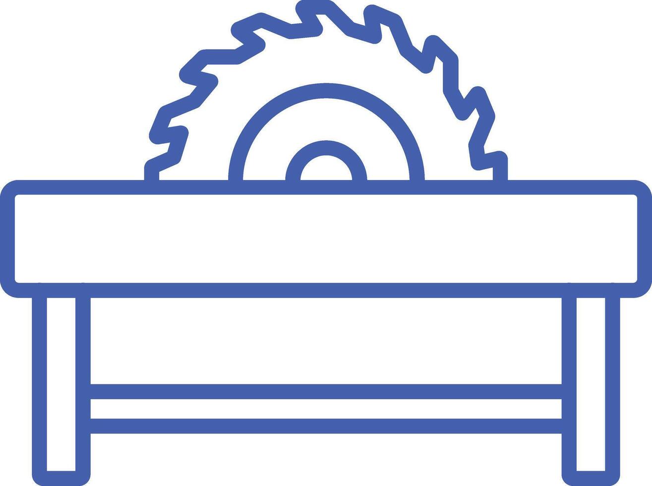 Table Saw Line Icon vector