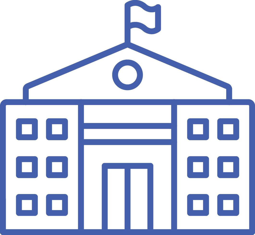Embassy Line Icon vector