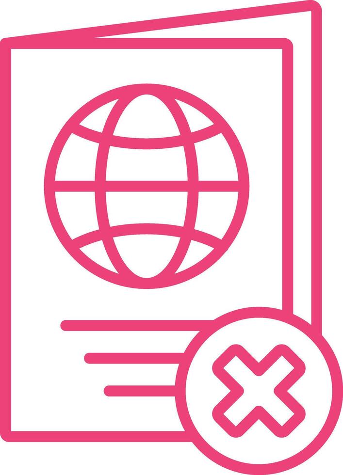 Denied Line Icon vector