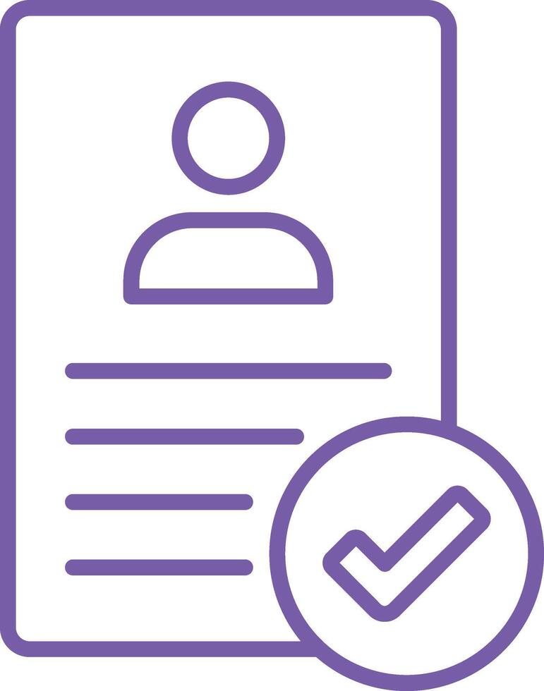 Identification Line Icon vector