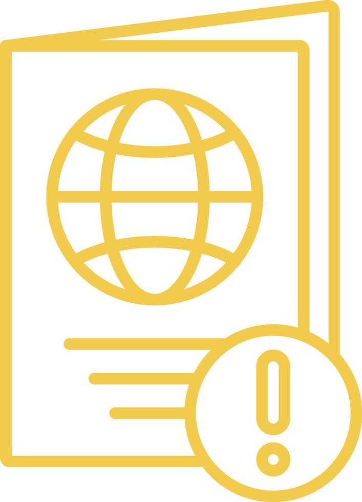 Illegal Passport Line Icon vector