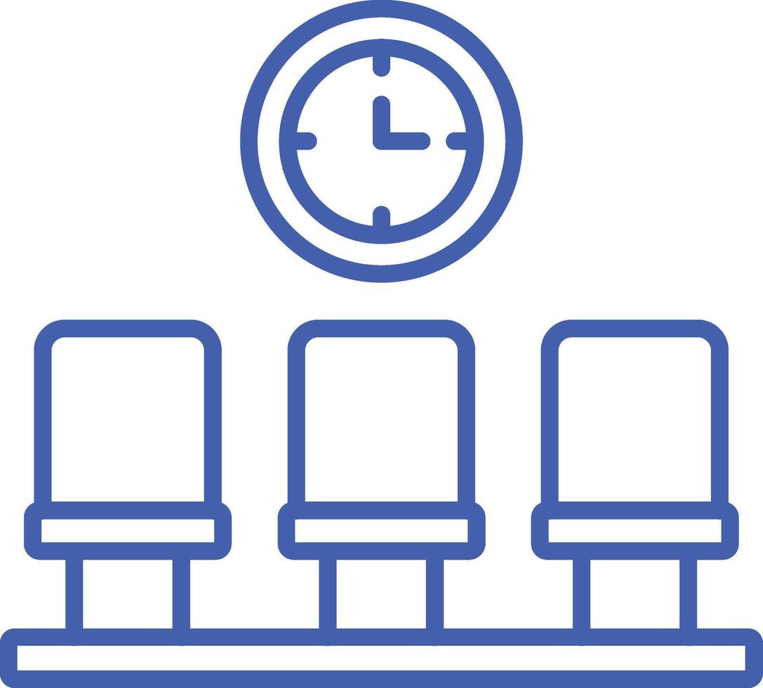 Waiting room Line Icon vector