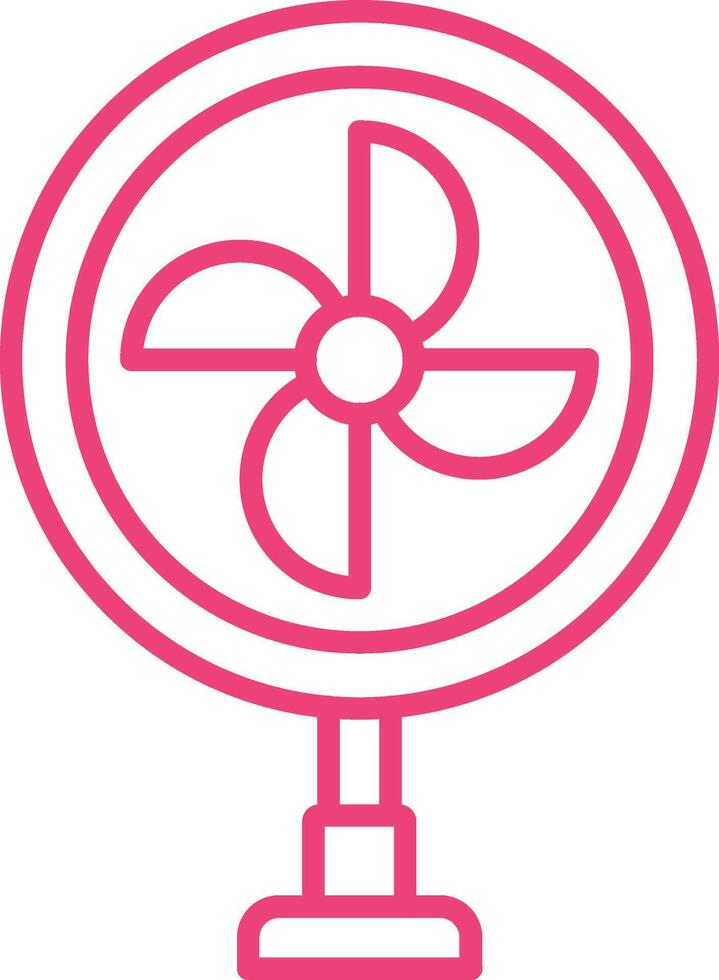 Stand Fan Line Icon vector