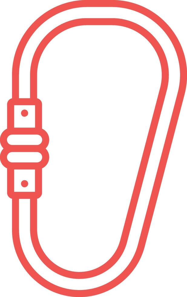 Carabiner Line Icon vector