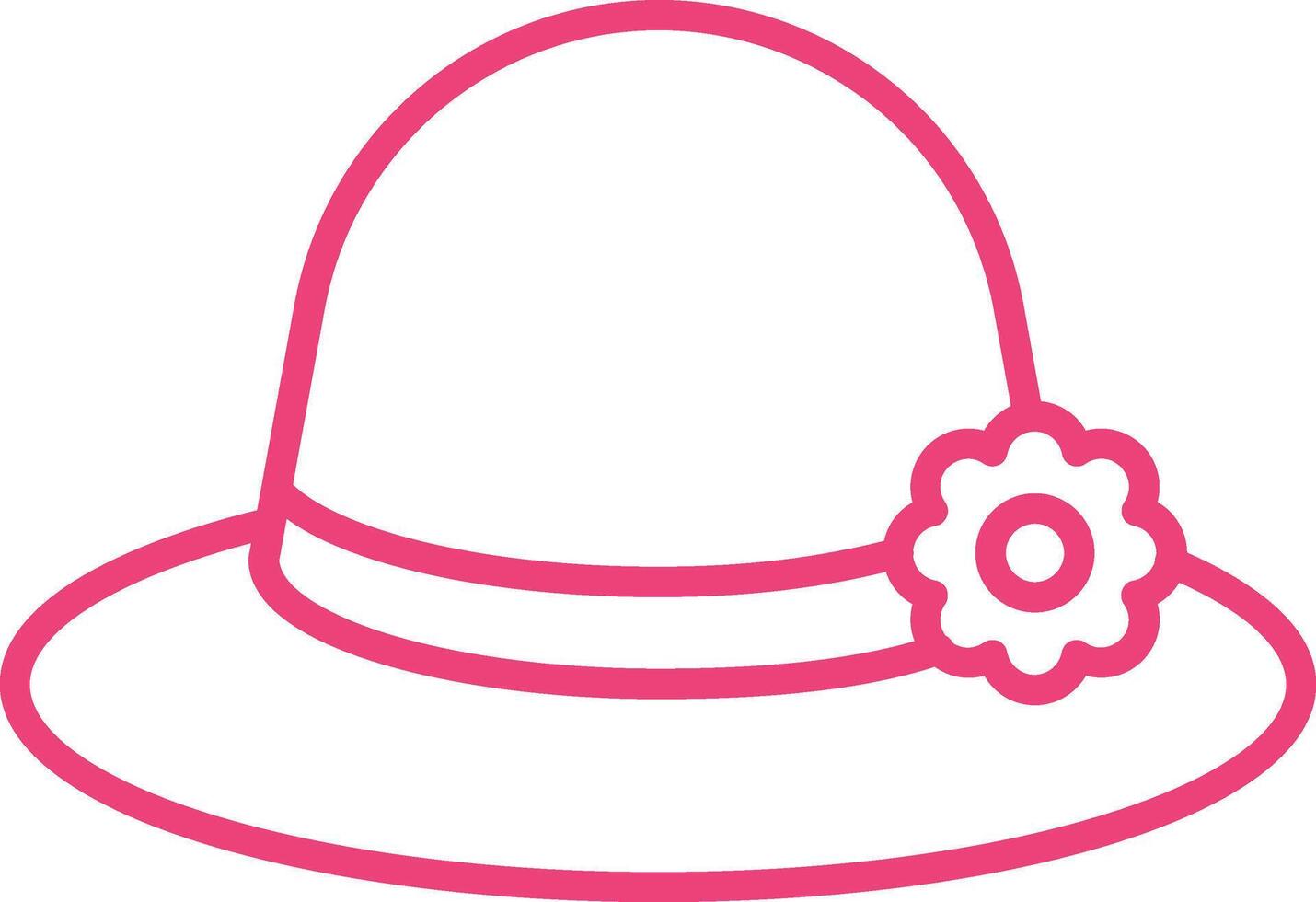 Pamela Hat Line Icon vector