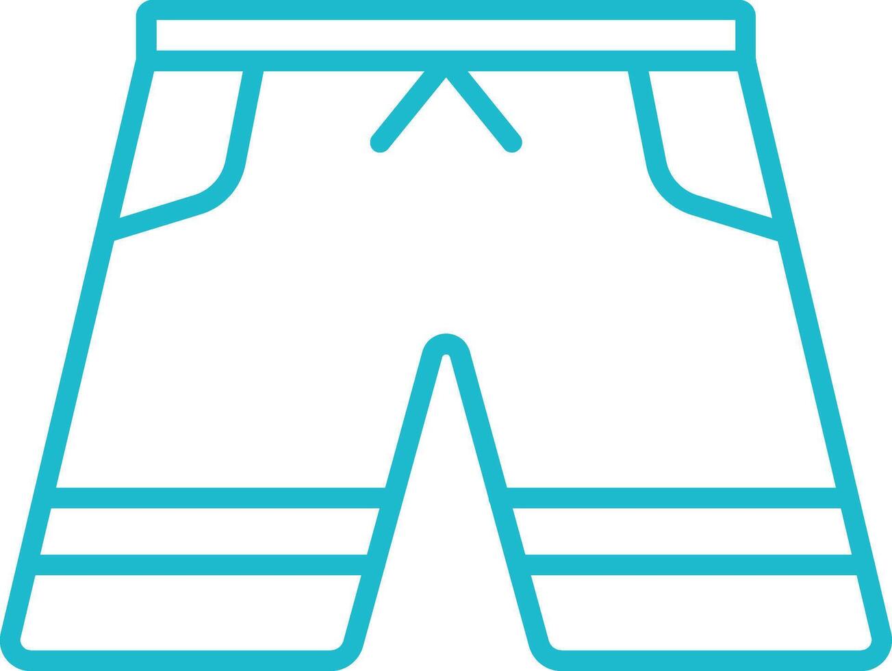 Shorts Line Icon vector