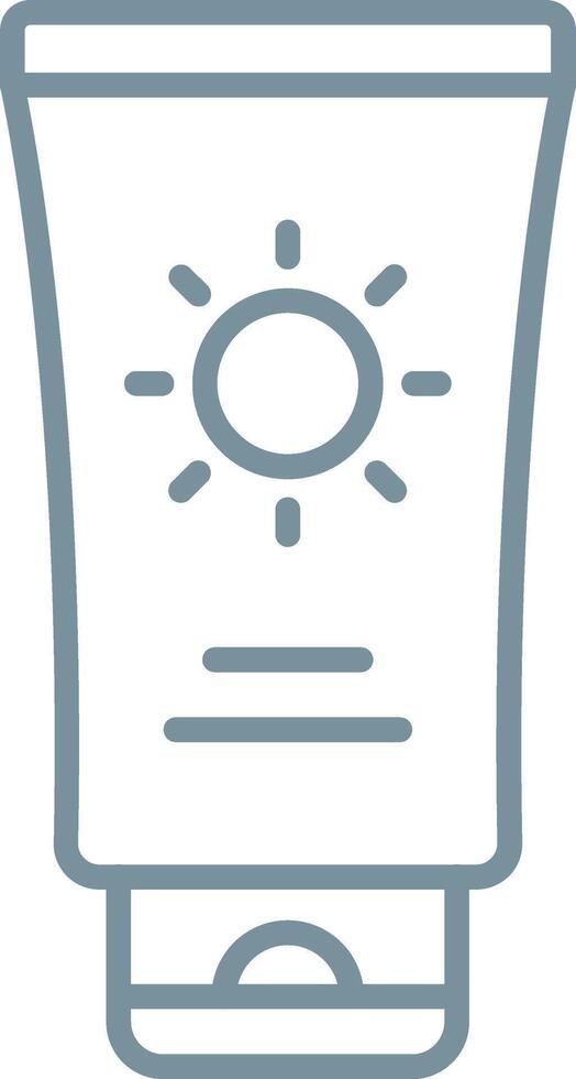 Sunscreen Line Icon vector