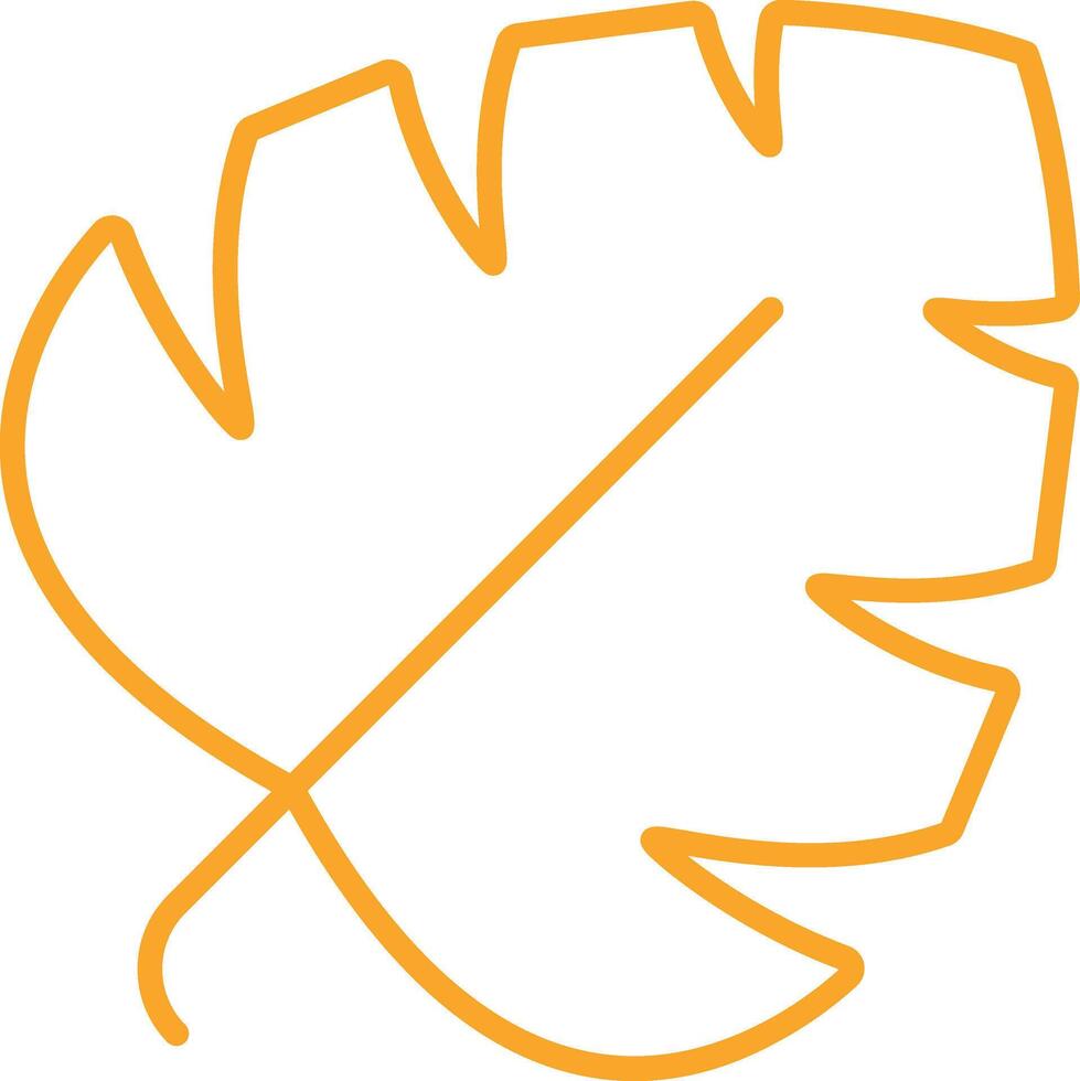 Monstera Line Icon vector