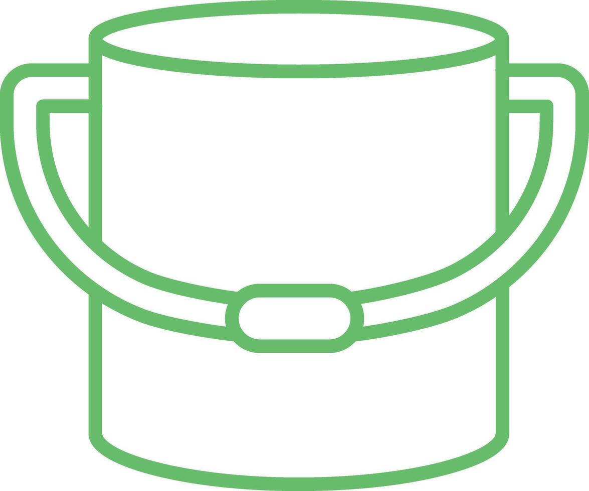 Sand Bucket Line Icon vector