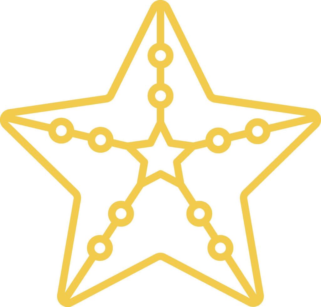 Starfish Line Icon vector
