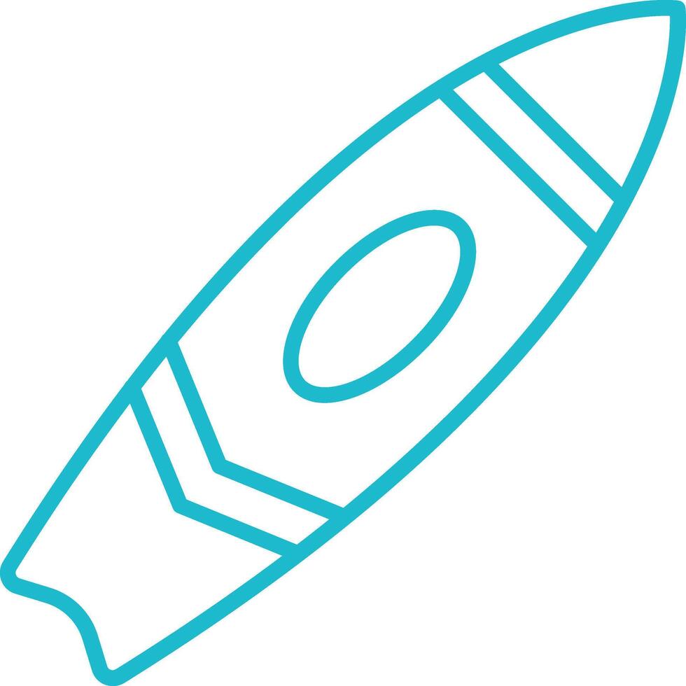 Surfboard Line Icon vector