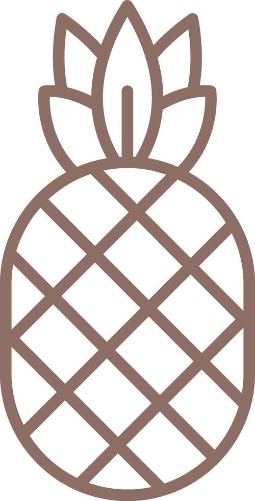 Pineapple Line Icon vector