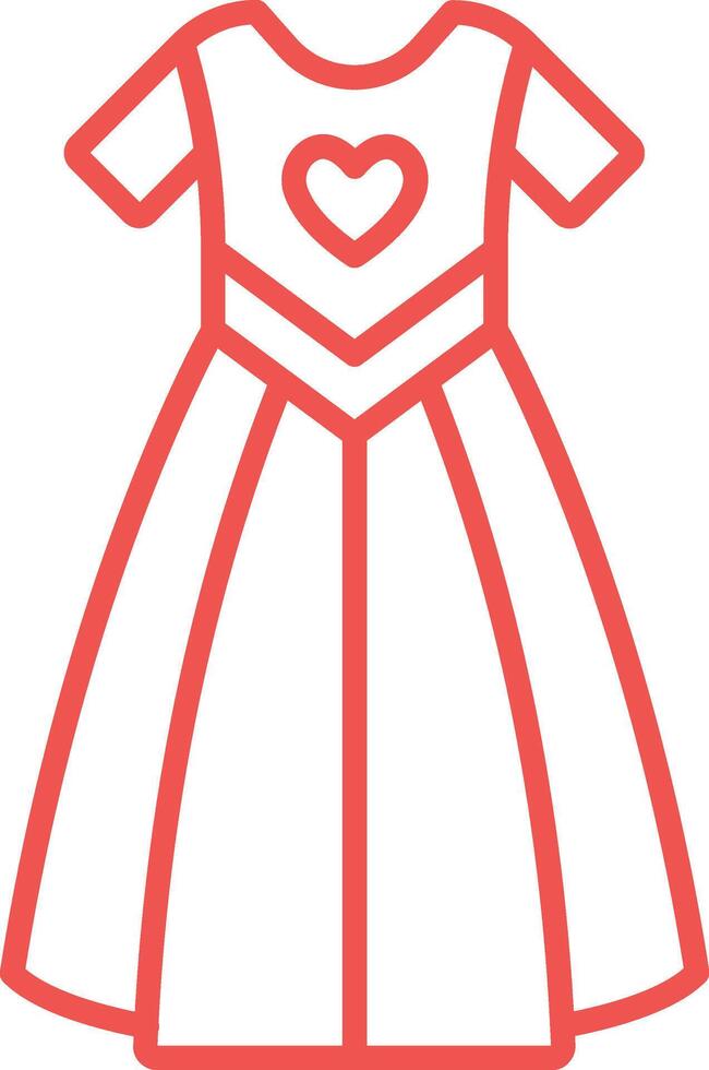 Dress Line Icon vector