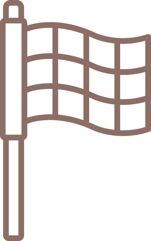 Finishing Flag Line Icon vector