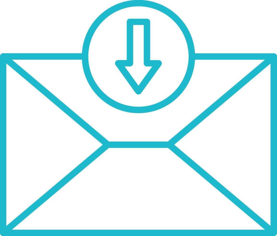 Mail Inbox Line Icon vector
