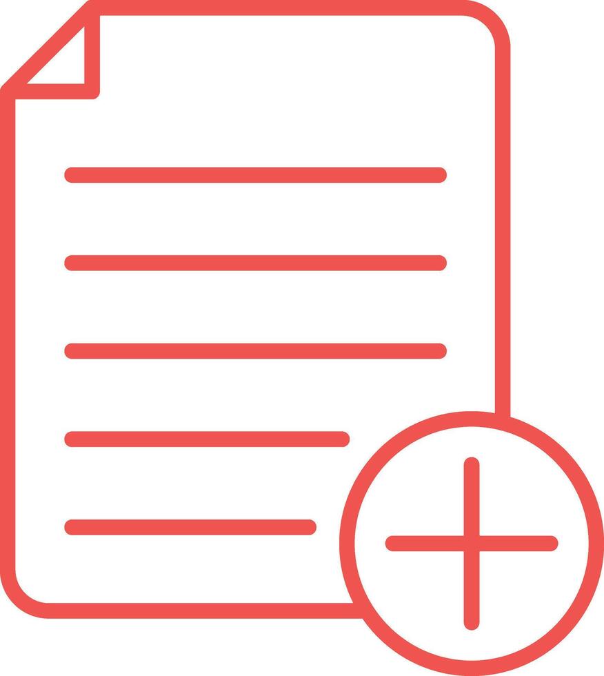 Add Notes Line Icon vector