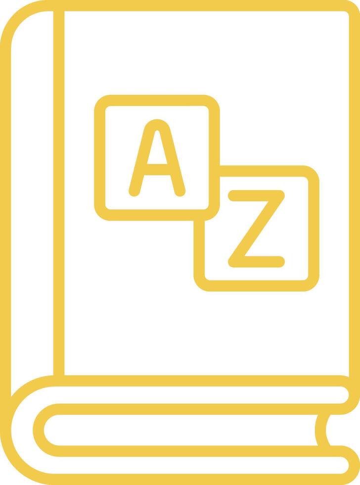 Dictionary Line Icon vector