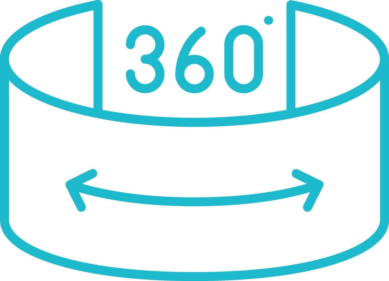 Virtual Tour Line Icon vector
