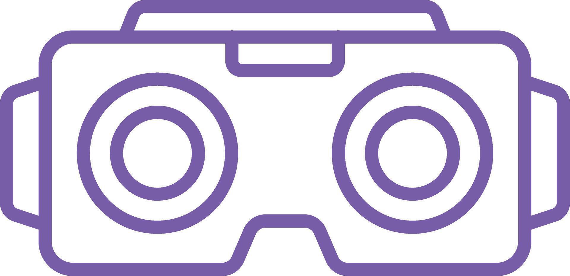 Stereoscopic Line Icon vector