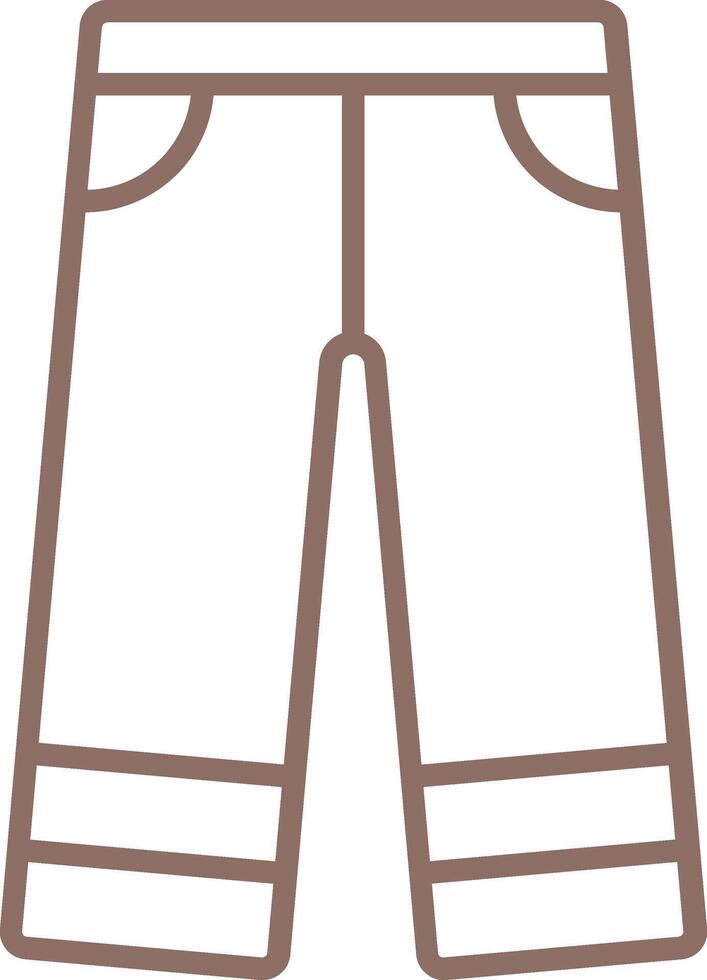 Pants Line Icon vector